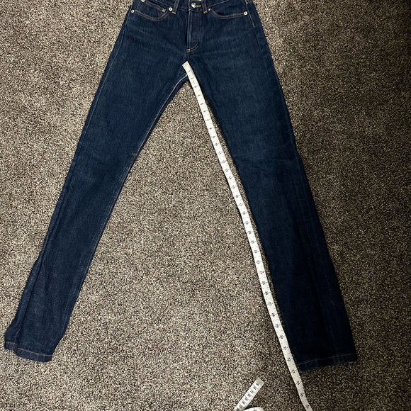 A.P.C. Dark Blue Skinny Selvedge Petit Standard  Jeans in a size 25 (Unisex) - Picture 6 of 7